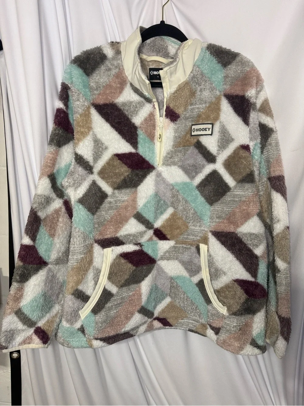 Hooey Women’s Fleece Quarter Zip Pullover - Picture 2 of 5